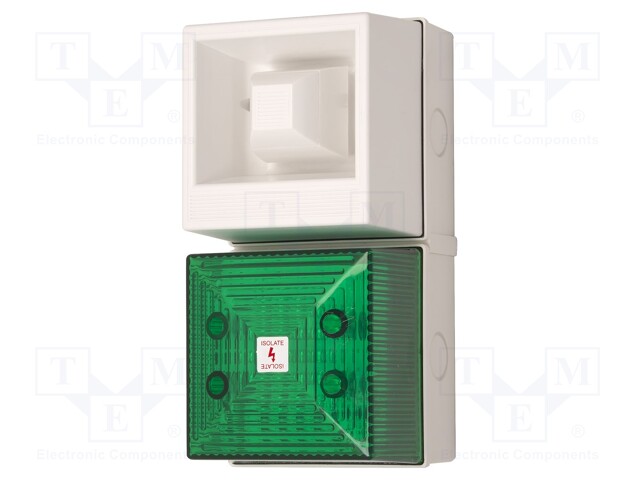 Signaller: lighting-sound; 230VAC; siren,flashing light; LED