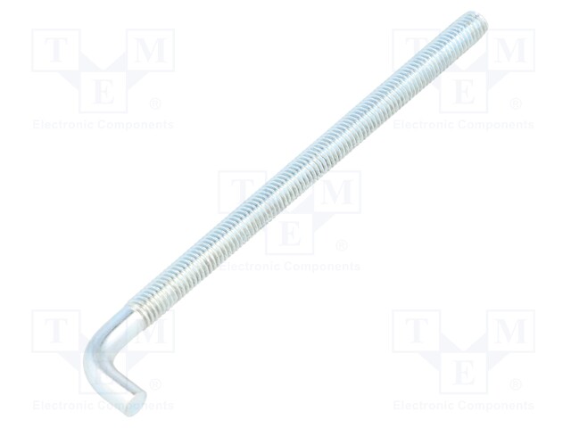 Hook; straight; steel; zinc; Thread len: 94mm; Overall len: 100mm