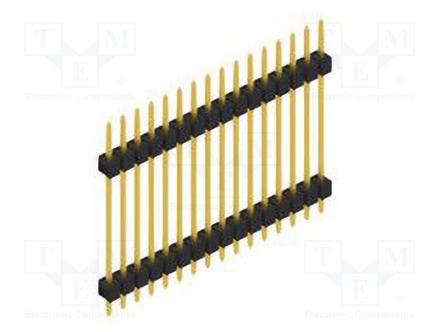 Connector: pin strips; pin header; male; PIN: 16; 2.54mm; THT; 1x16