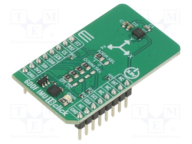 Click board; accelerometer,gyroscope; I2C,SPI; ICM-42605; 3.3VDC