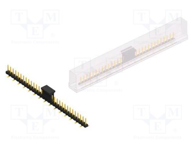 Connector: pin strips; pin header; male; PIN: 31; 2.54mm; SMT; 1x31