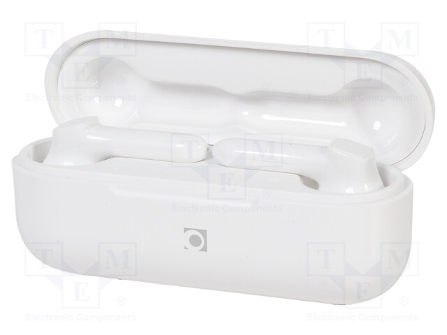 Bluetooth headphones with microphone; white; USB C; 20Hz÷20kHz