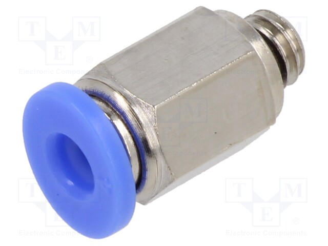 Push-in fitting; straight; -0.95÷15bar; Mat: nickel plated brass
