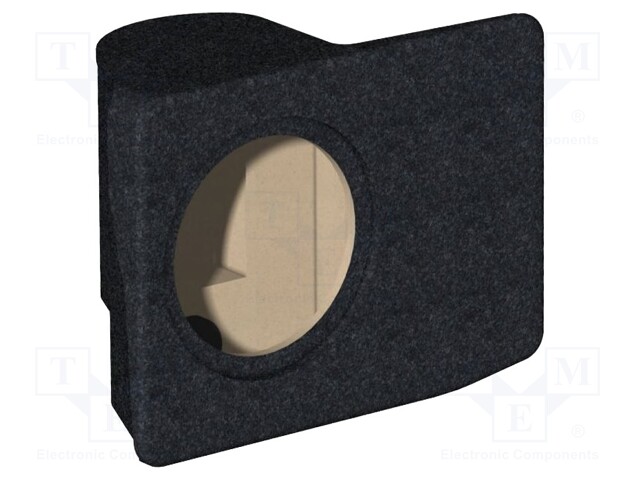 Car loudspeaker enclosure; MDF; black melange; textil; 15l; 250mm