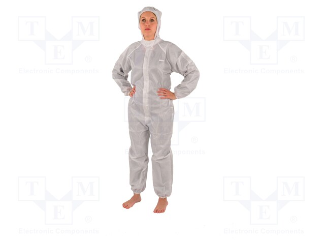 Coat; ESD; L; Features: dissipative; white; 1÷1000MΩ