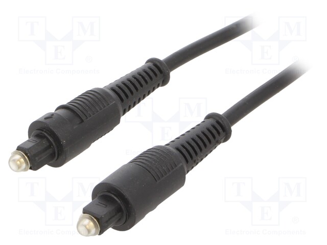 Cable; Toslink plug,both sides; 10m; black; Øcable: 5mm