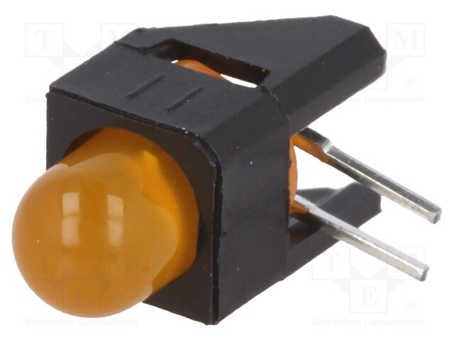LED; in housing; yellow; 5mm; No.of diodes: 1; 10mA; 60°; 2÷2.4V