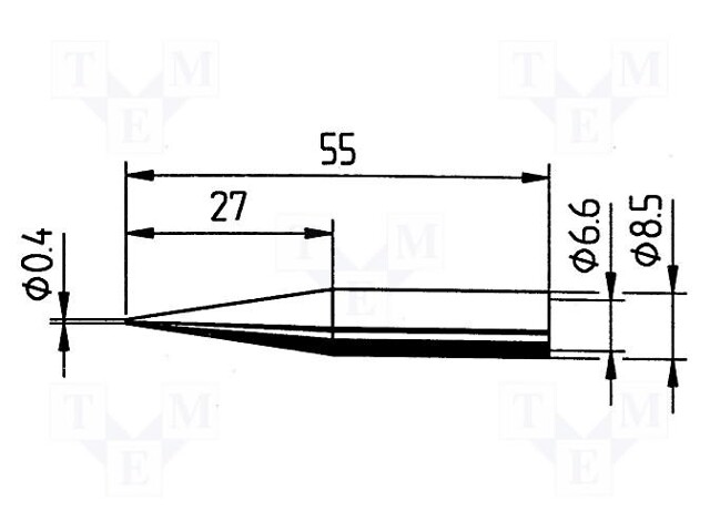 Tip; conical; 0.4mm