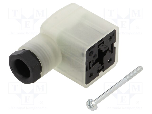 Connector: valve connector; plug; form A; 18mm; female; PIN: 3; 10A