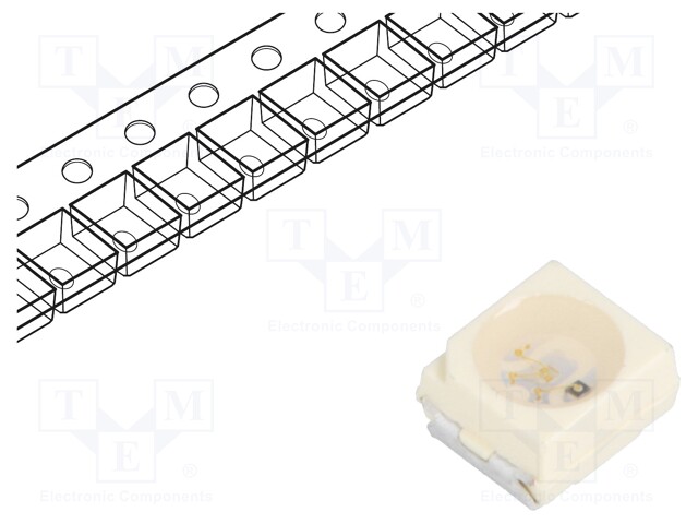 LED; SMD; 3528,PLCC2; blue; 45÷112mcd; 3.5x2.5x1.75mm; 120°; 10mA