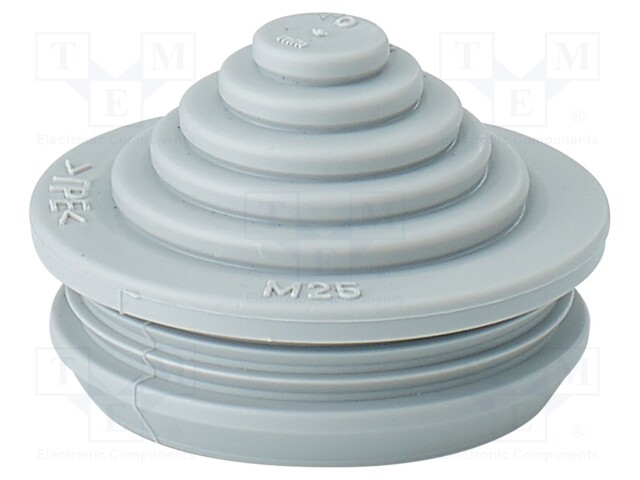 Grommet; elastomer thermoplastic TPE; grey; -25÷35°C; 5÷21mm