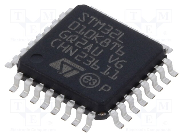 IC: ARM microprocessor; Flash: 64kB; 32MHz; SRAM: 8kB; LQFP32