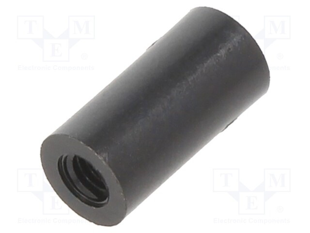 Spacer sleeve; cylindrical; polyamide; M3; L: 12mm; Øout: 6mm