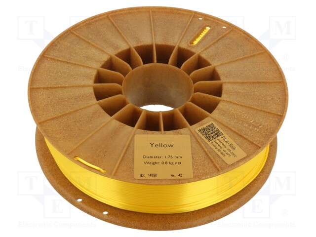 Filament: PLA SILK; 1.75mm; yellow; 195÷225°C; 800g