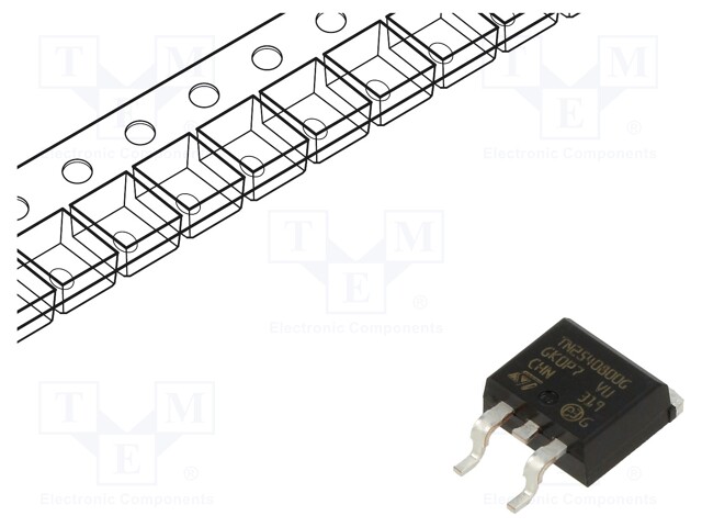 Thyristor, 800 V, 40 mA, 16 A, 25 A, TO-263 (D2PAK), 3 Pins