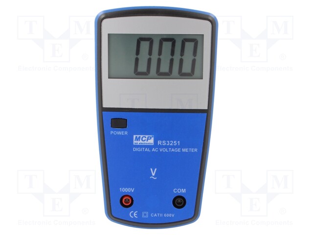 Voltmeter; LCD 3,5 digit; VAC: 1÷1000V; 94x150x35mm; 1%; 1VDC