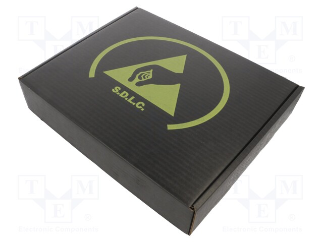 Box with foam lining; ESD; 267x318x64mm; Features: conductive