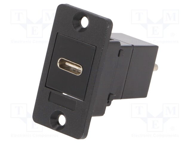 Coupler; USB C socket-front,USB C plug-back; SLIMS; USB-C; 29mm