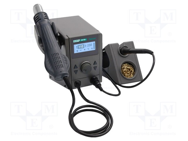Hot air soldering station; digital,with push-buttons; 30l/min