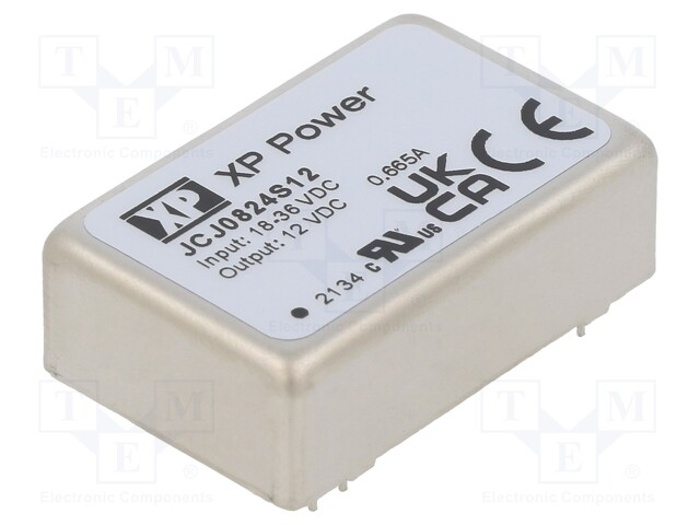 Isolated Board Mount DC/DC Converter, 2:1 Input, ITE, 1 Output, 8 W, 12 V, 665 mA