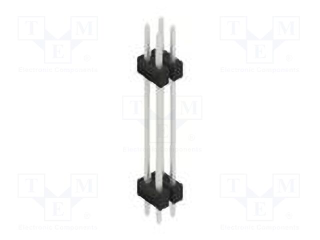 Connector: pin strips; pin header; male; PIN: 4; 2.54mm; THT; 2x2