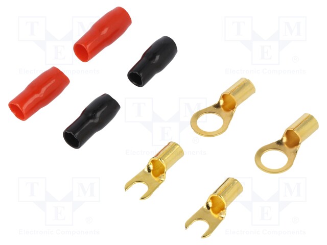Terminal: terminal set; insulated; black,red; crimped,on cable
