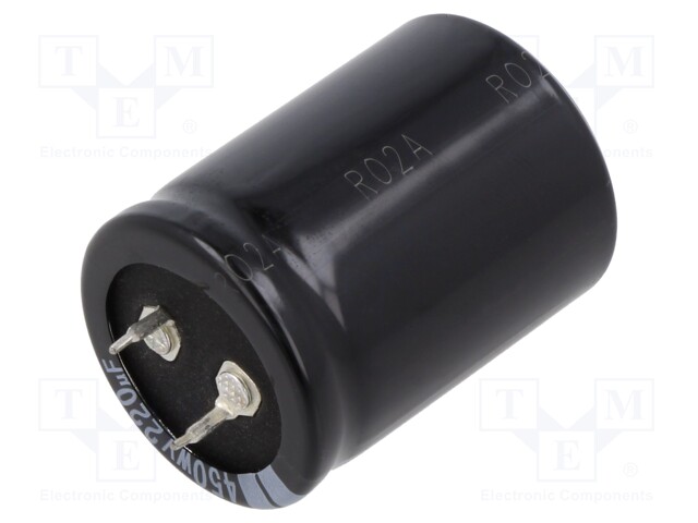 Capacitor: electrolytic; SNAP-IN; 220uF; 450VDC; Ø30x40mm; ±20%