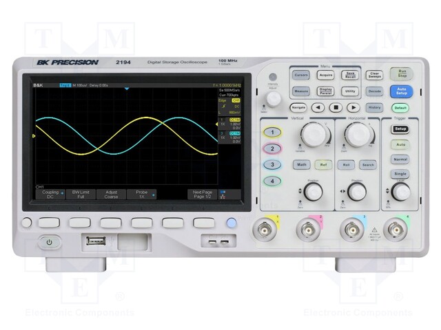 Oscilloscope: digital; Ch: 4; 100MHz; 1Gsps; 14Mpts/ch; LCD TFT 7"