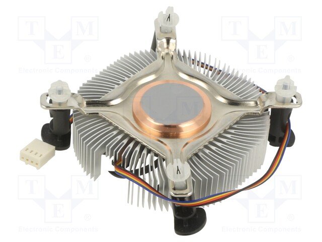 Heatsink: extruded; 12VDC; aluminium,copper; 39.8m3/h; H: 23.5mm