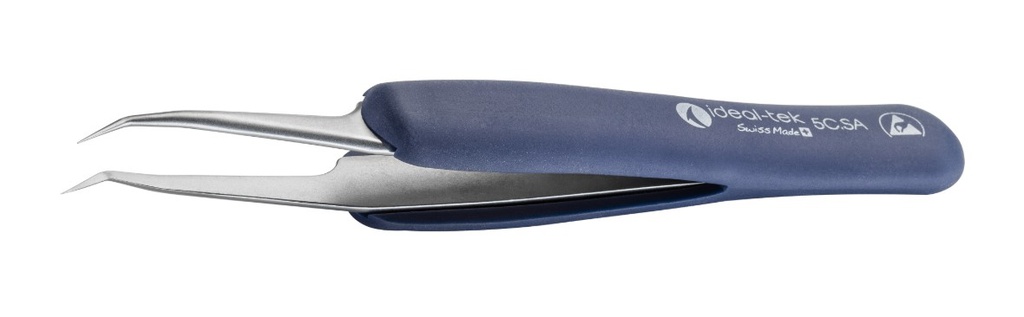 Tweezer, ESD, Precision, Curve, Pointed, Stainless Steel, 115 mm