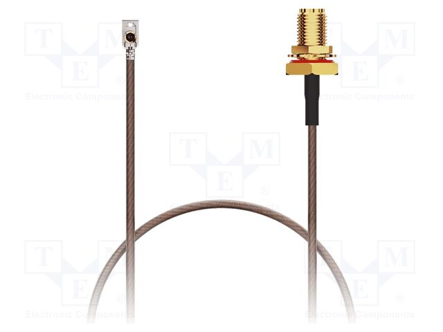 Cable; IPEX MHF 1 LK,SMA female; black; -40÷85°C; 0÷3GHz; 200mm