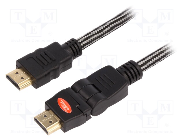 Cable; HDMI 2.0; HDMI plug,HDMI plug movable 360°; 5m