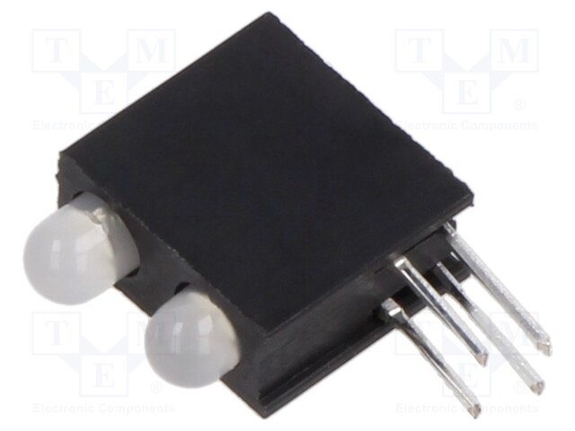LED; in housing; red/yellow-green; 3mm; No.of diodes: 2; 30mA; 60°