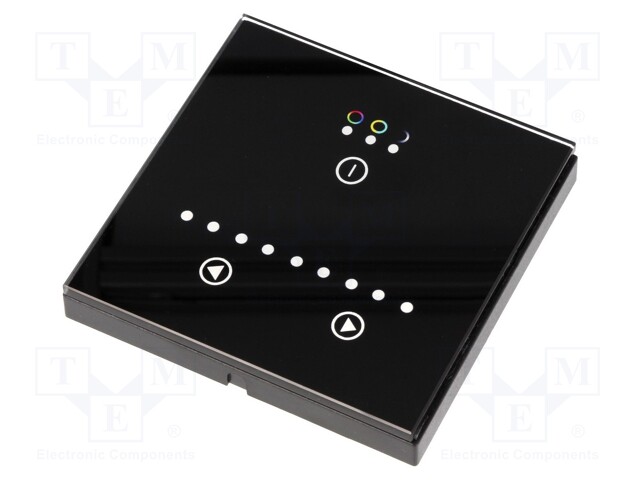 LED controller; Channels: 3; 12A; 86x86x36mm; black; Uout: 12/24VDC