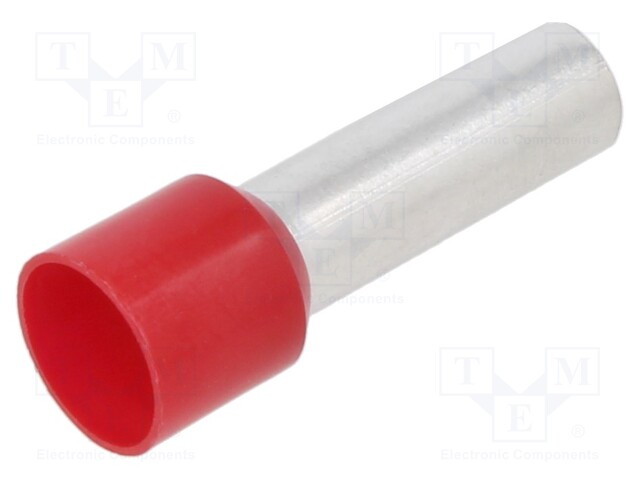 Tip: bootlace ferrule; insulated; copper; 35mm2; 25mm; tinned; red