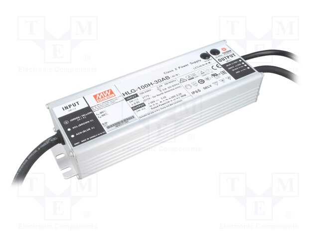Power supply: switched-mode; LED; 96W; 30VDC; 27÷33VDC; 2÷3.2A