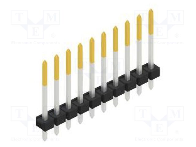 Connector: pin strips; pin header; male; PIN: 10; 2.54mm; THT; 1x10
