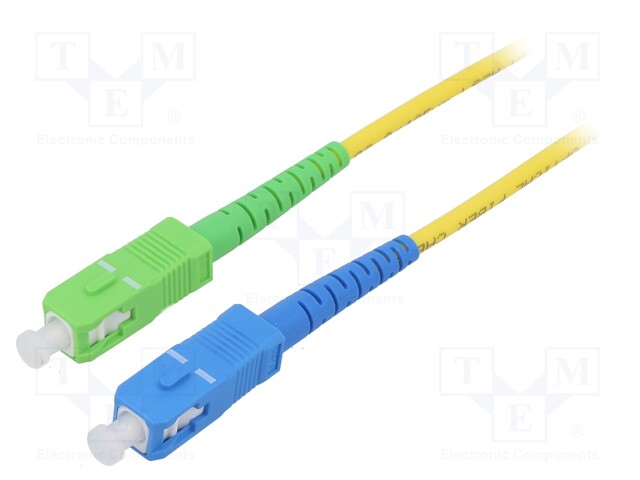 Fiber patch cord; OS2; SC/APC,SC/UPC; 5m; Optical fiber: 9/125um