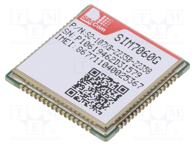 Module: LTE; Down: 126kbps; Up: 150kbps; SMD; GNSS,LTE Cat.NB1