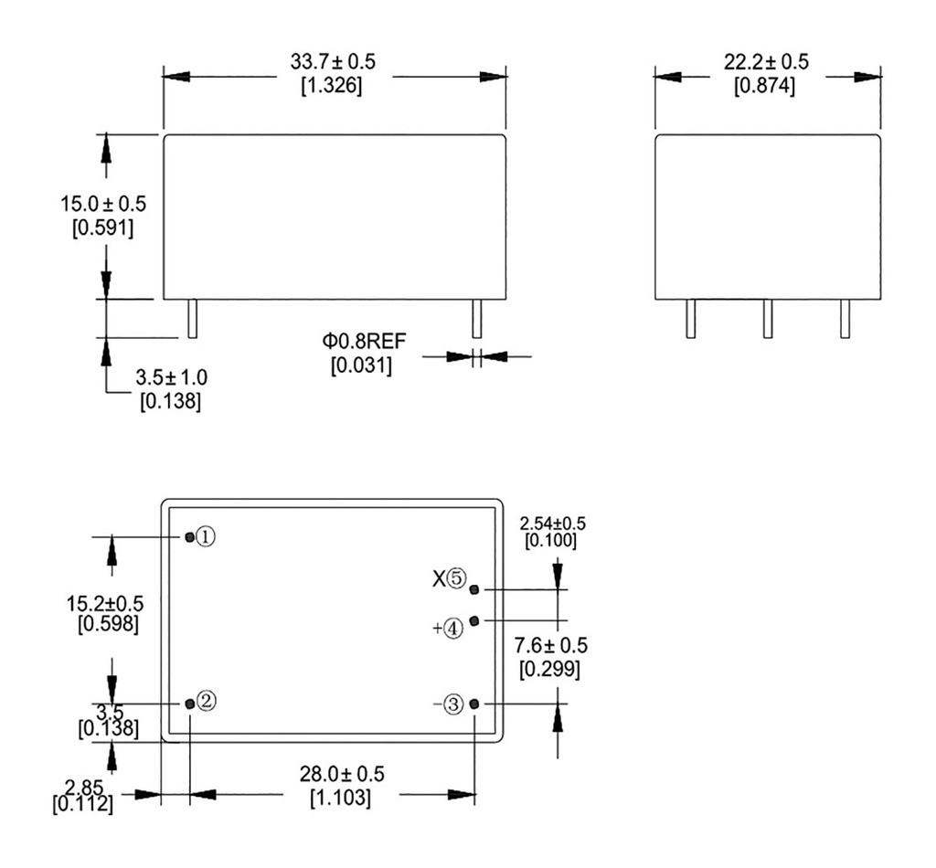 Converter: AC/DC; 1W; 85÷305VAC; Usup: 100÷430VDC; Uout: 9VDC; OUT: 1