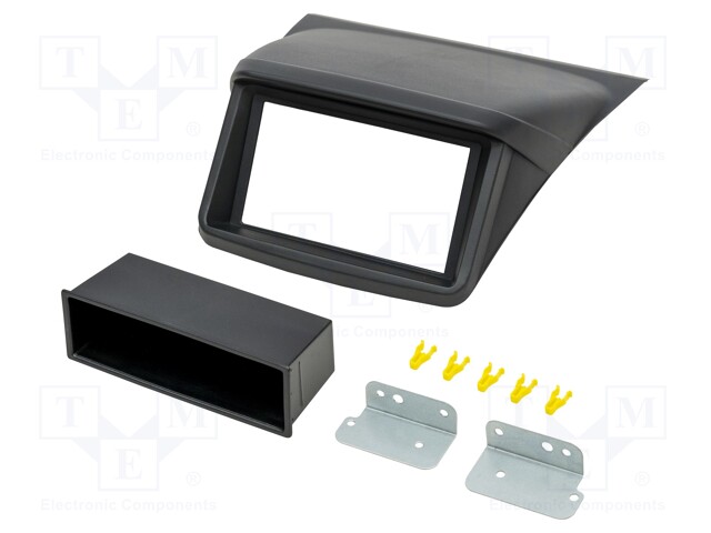 Radio mounting frame; Mitsubishi; 2 DIN; black