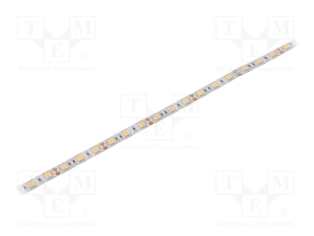LED tape; white neutral; 5050; 12V; LED/m: 60; 10mm; white PCB; IP64