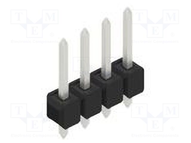 Connector: pin strips; pin header; male; PIN: 4; 2.54mm; THT; 1x4