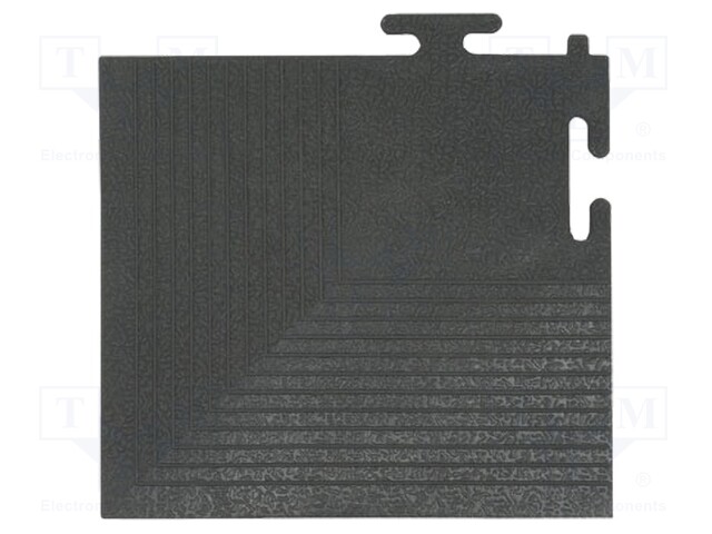 Floor mat; ESD; L: 0.11m; W: 0.49m; Thk: 6.5mm; grey (dark); 280%