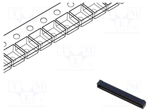Connector: PCB to PCB; female; PIN: 100; 0.8mm; ERF8; gold-plated