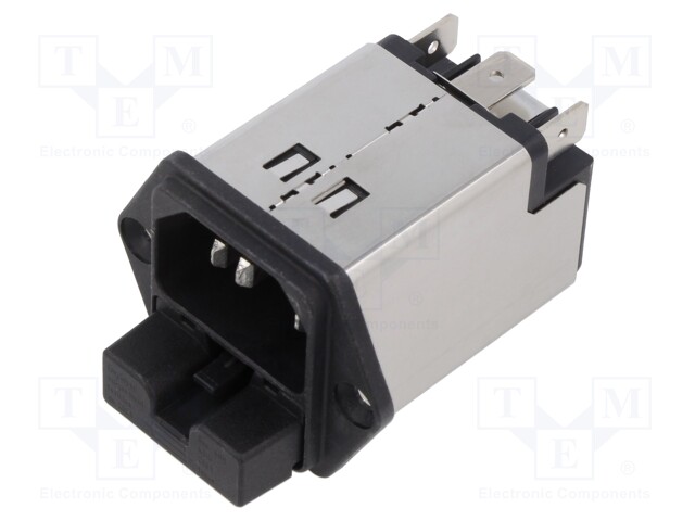 Connector: AC supply; socket; male; 6A; 250VAC; IEC 60320; C14 (E)