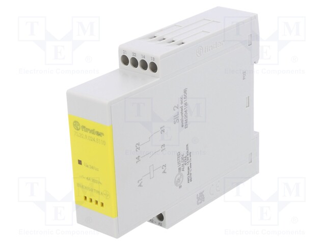 Module: safety relay; 7S; 24VDC; OUT: 2; Mounting: DIN; -40÷70°C