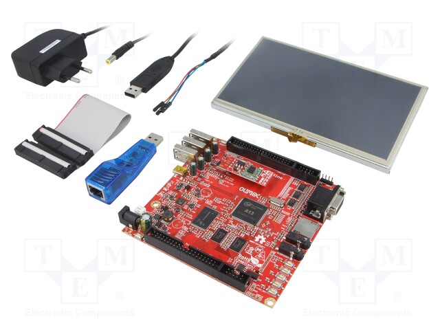 SD Micro,USB A x3,USB mini AB,VGA,pin header,supply; 6÷16VDC