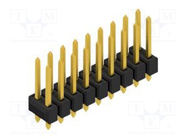 Connector: pin strips; pin header; male; PIN: 18; 2.54mm; THT; 2x9