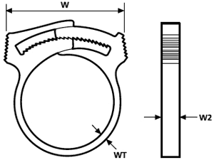 Fixing clamp; ØBundle : 21.4÷23mm; W: 6mm; POM; natural; -40÷85°C